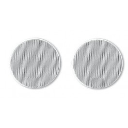 GRILLE HAUT-PARLEUR UNIVERSELLE D100 RONDE BLANCHE (4217B) PAIRE