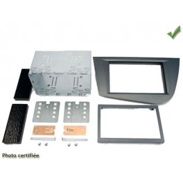 Kit integration 2 DIN SEAT LEON 2005- GRIS METAL